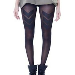 Tights US Military Theme Hosiery Stockings Black